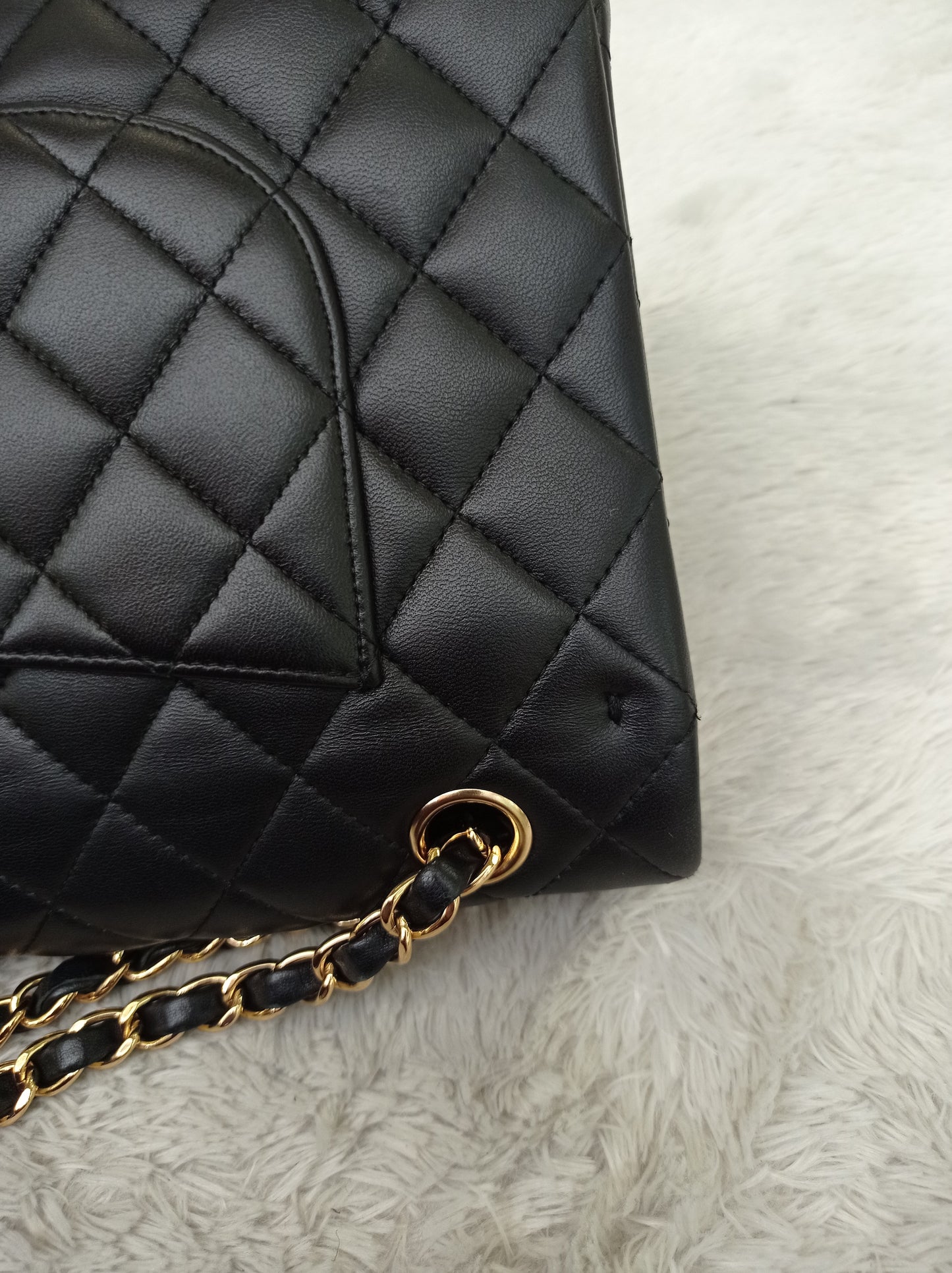 Chanel Medium Lamb Black GHW DF #29