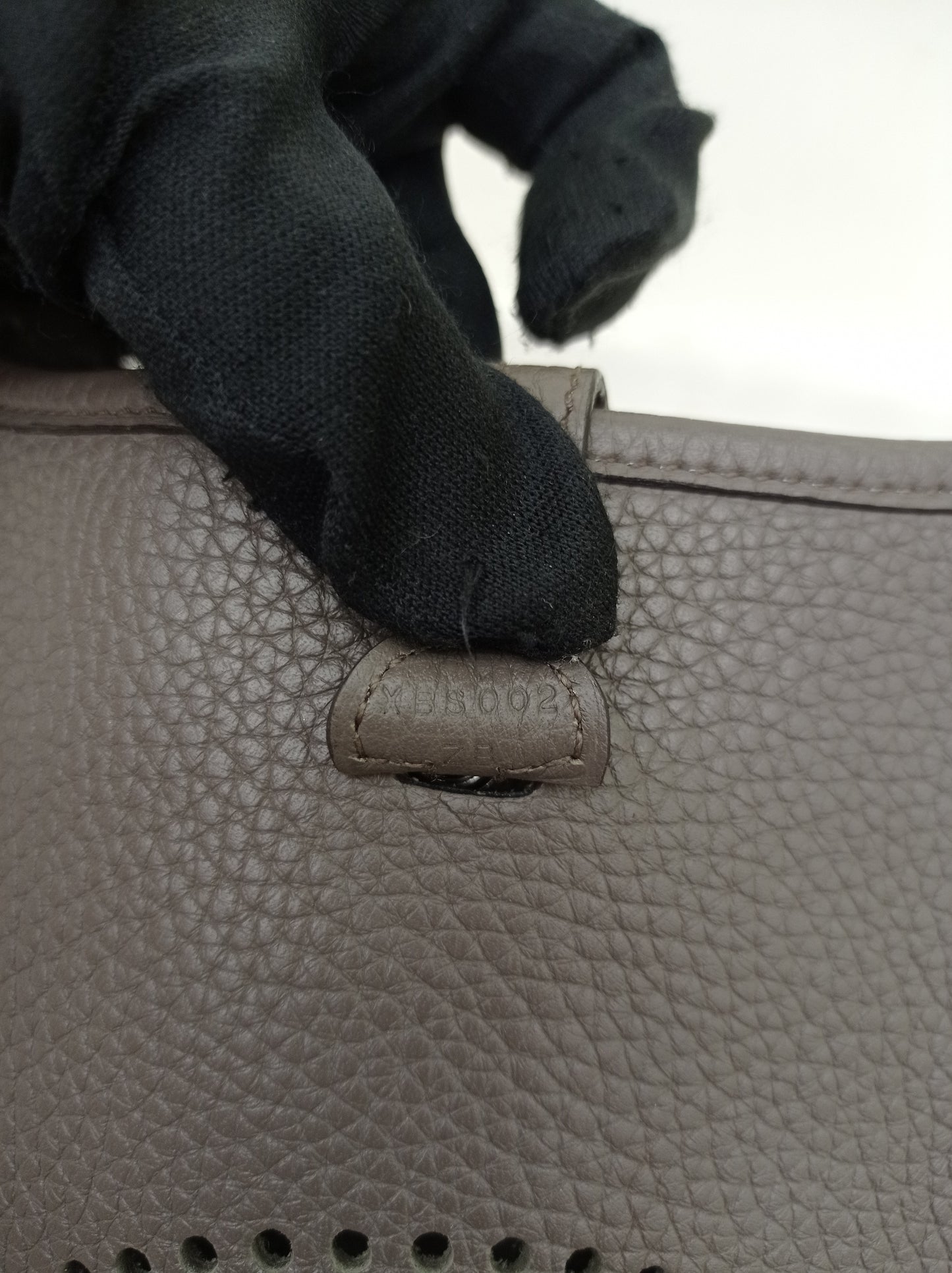 Hermes Mini Evelyne Clem Etain PHW #X