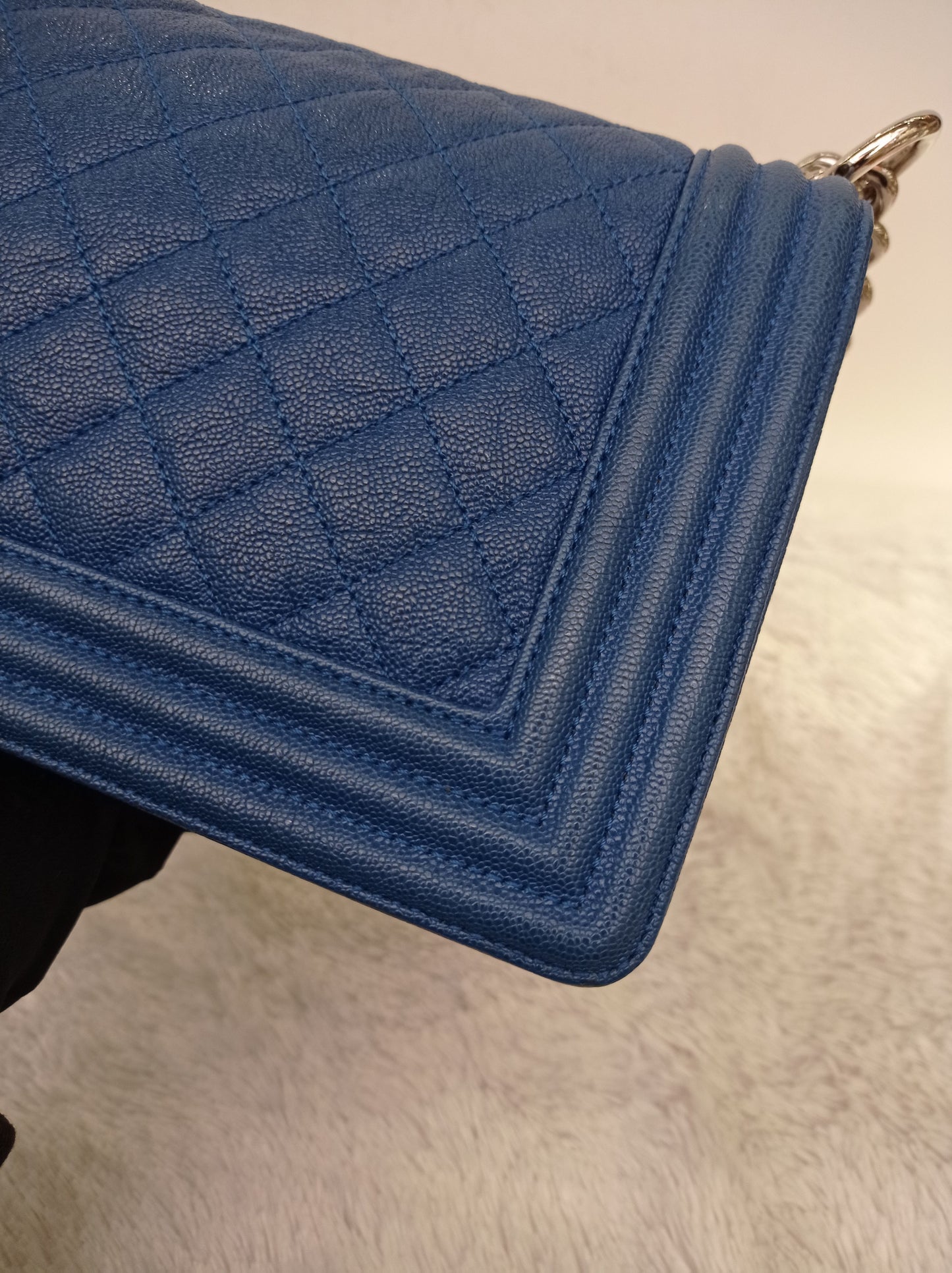 Chanel Boy 25 Caviar Blue SHW #29