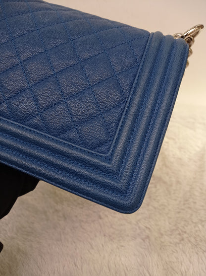 Chanel Boy 25 Caviar Blue SHW #29