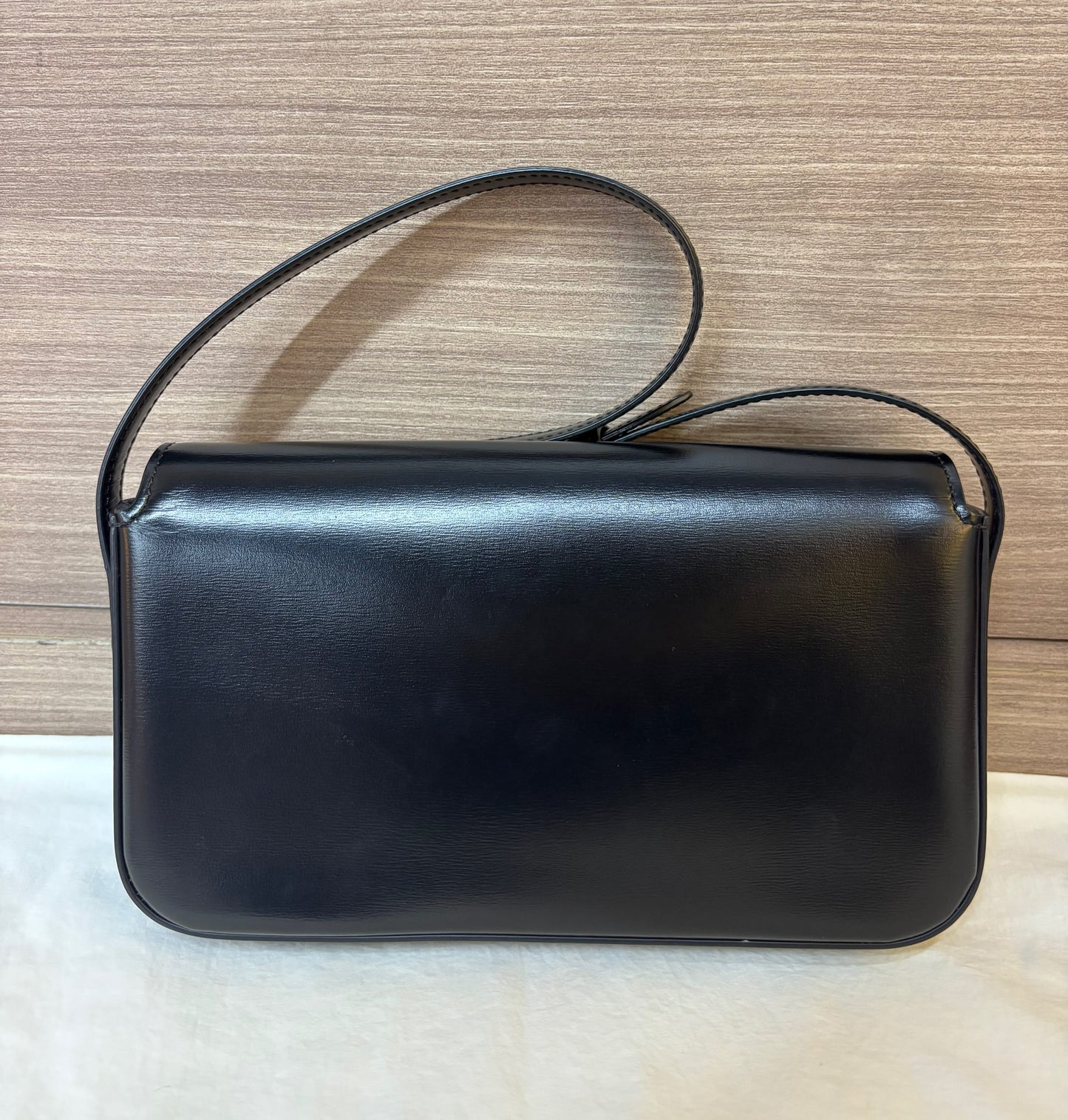 Celine Triomphe Shoulder Calfskin Black GHW 2022
