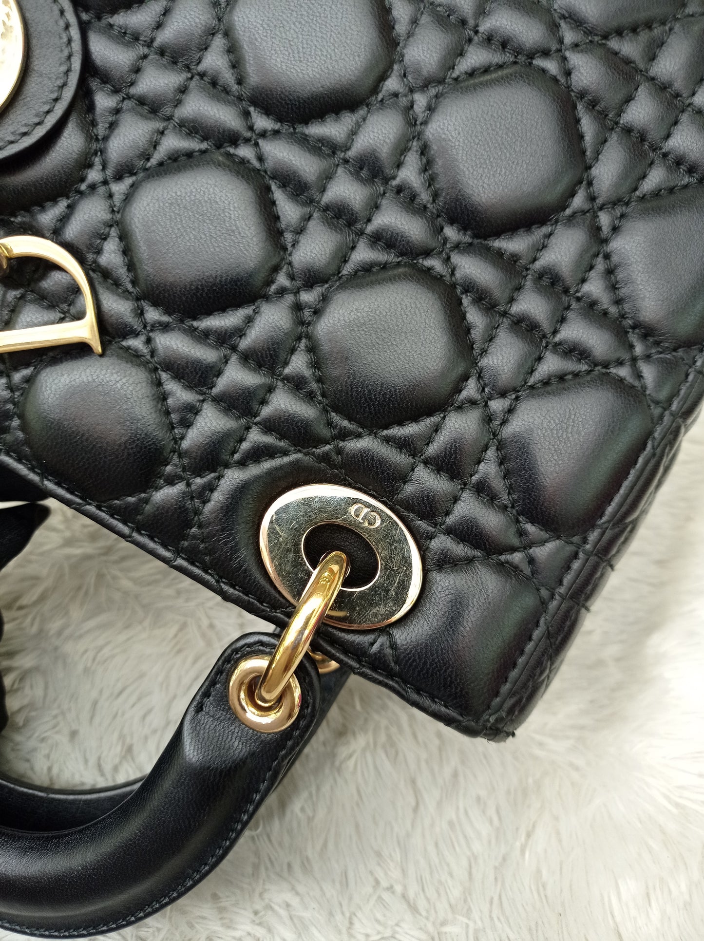 Lady Dior Small Lamb Black GHW 2018
