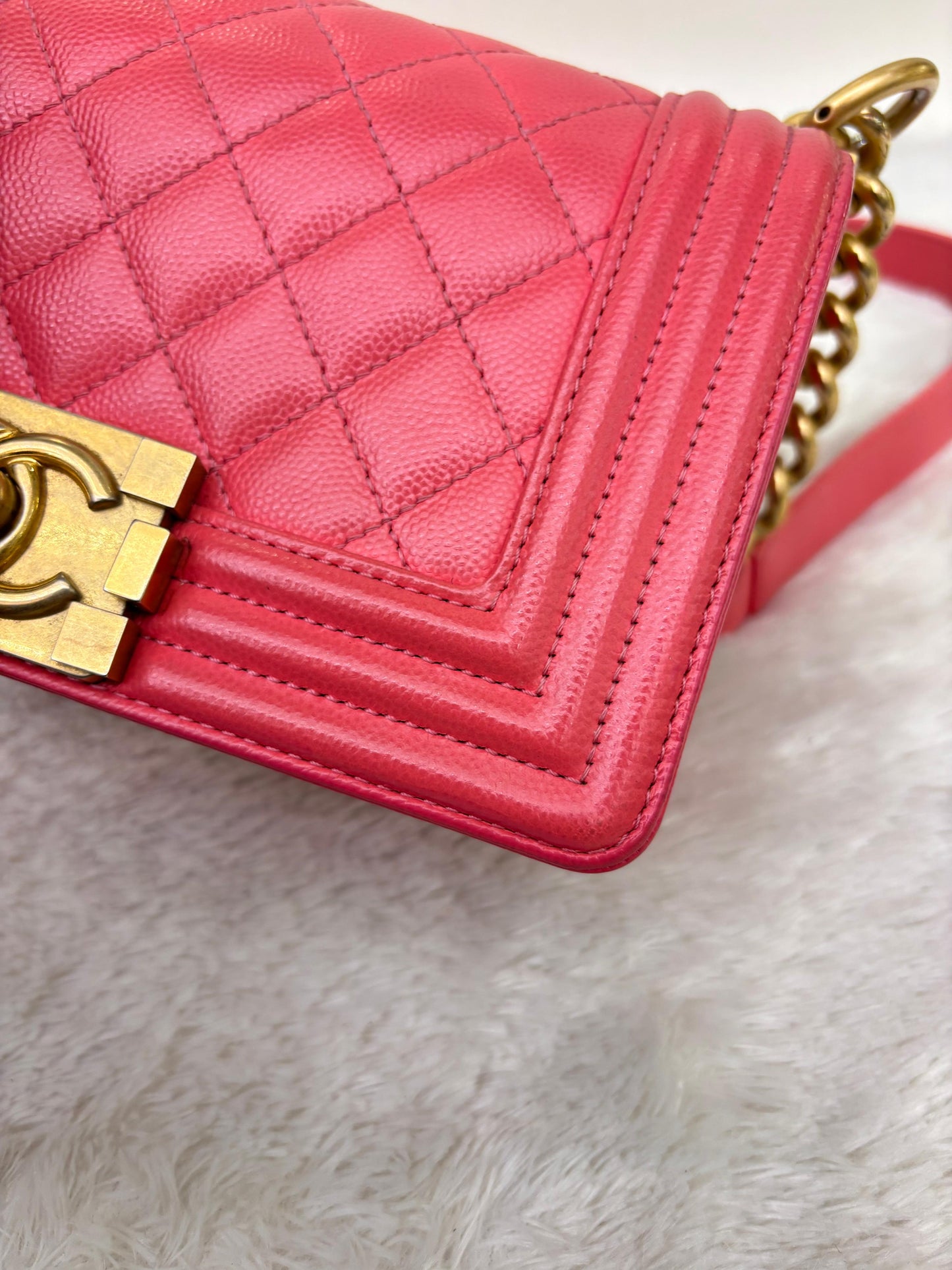 Chanel Boy 20 Small Caviar Pink GHW #25