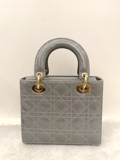 Lady Dior Small Patent Grey GHW 2021