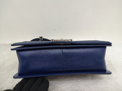 Chanel Boy 25 Lamb Navy Blue RHW #21