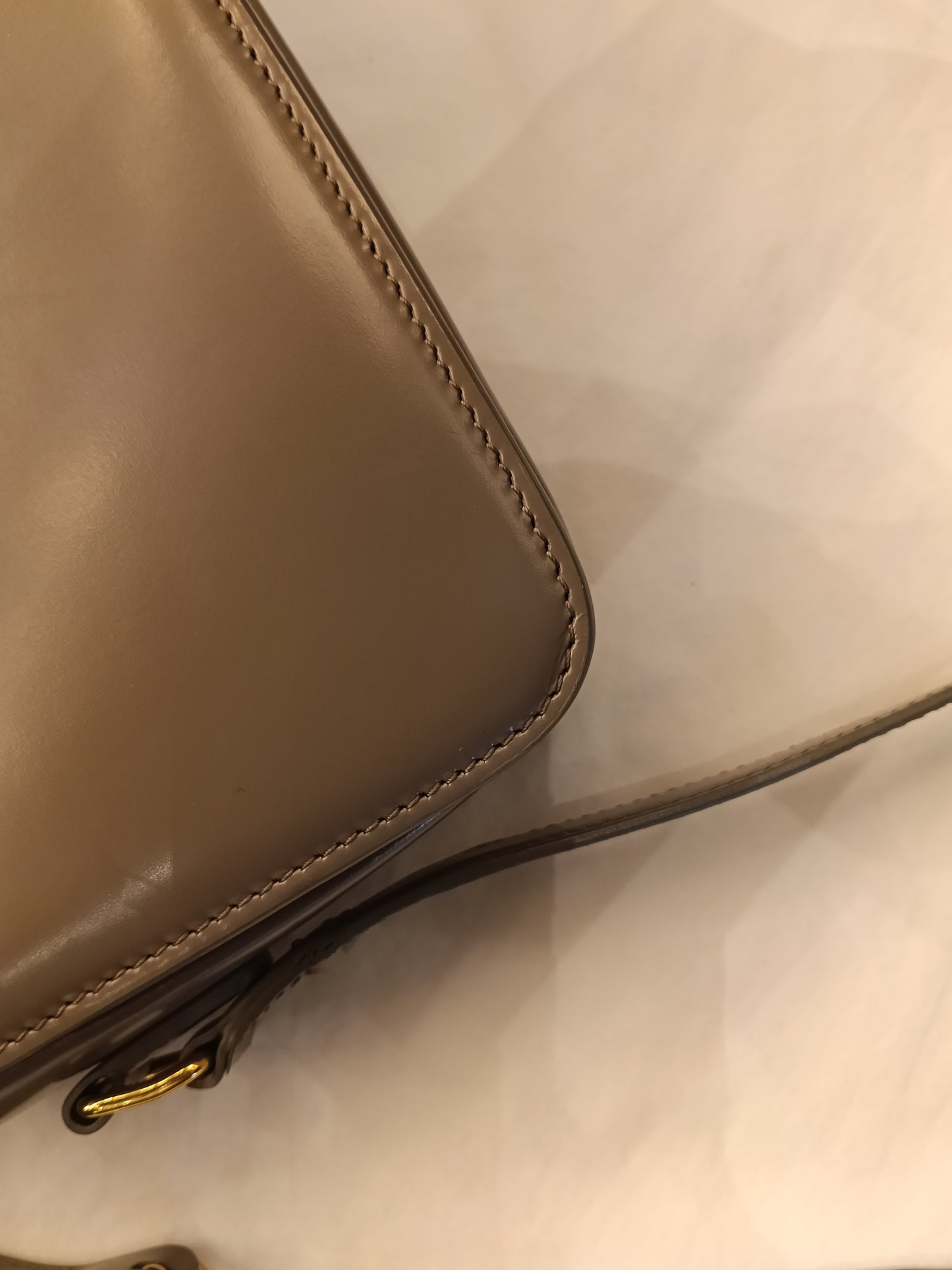 Celine Triomphe Teen Shiny Calfskin Pebble GHW 2022