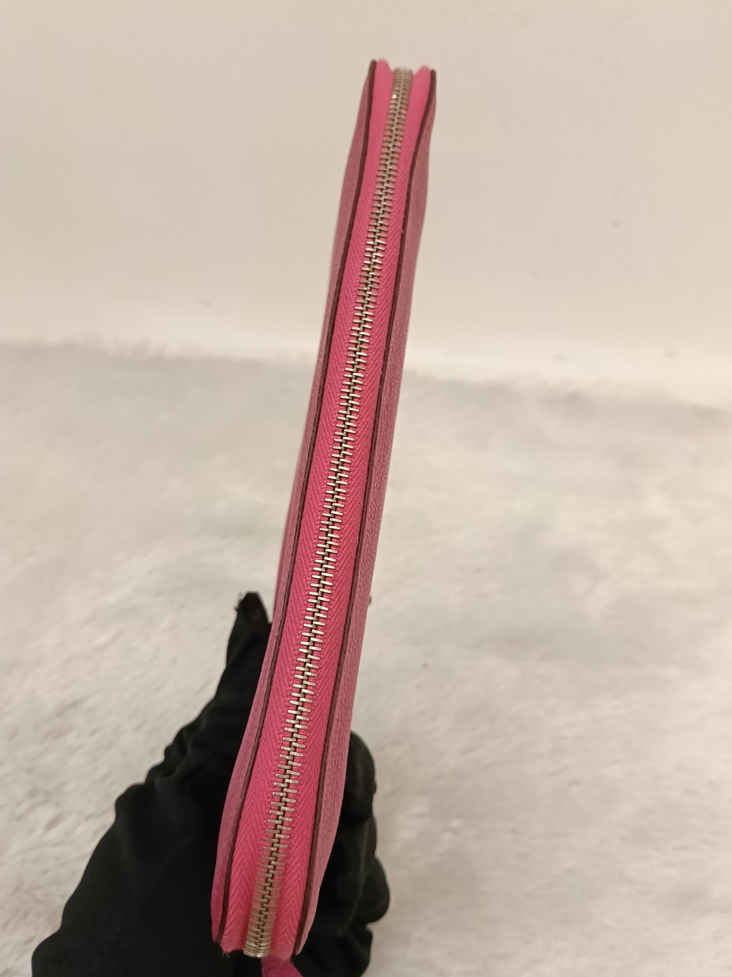 Hermes Azap Long Wallet Chevre Rose Shocking Pink PHW #L square