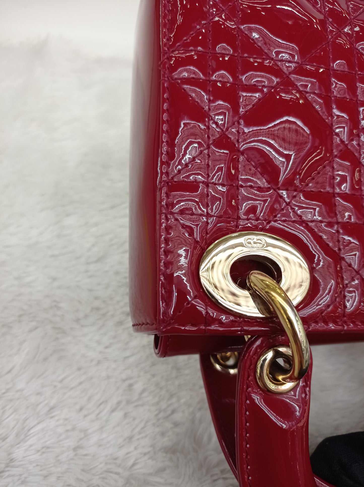 Lady Dior Mini Patent Red GHW 2018