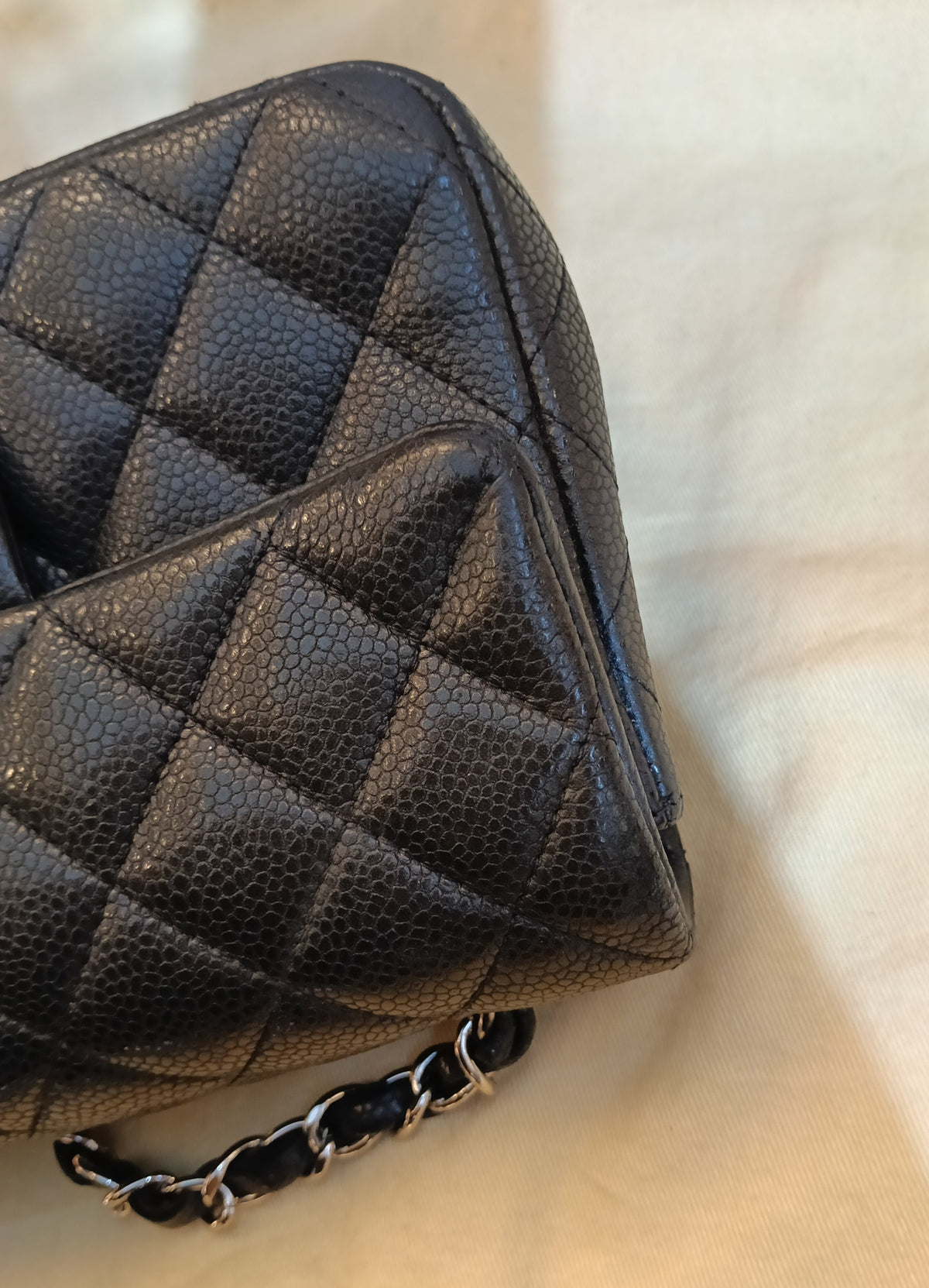 Chanel Mini Rectangular Caviar Black SHW SF #20