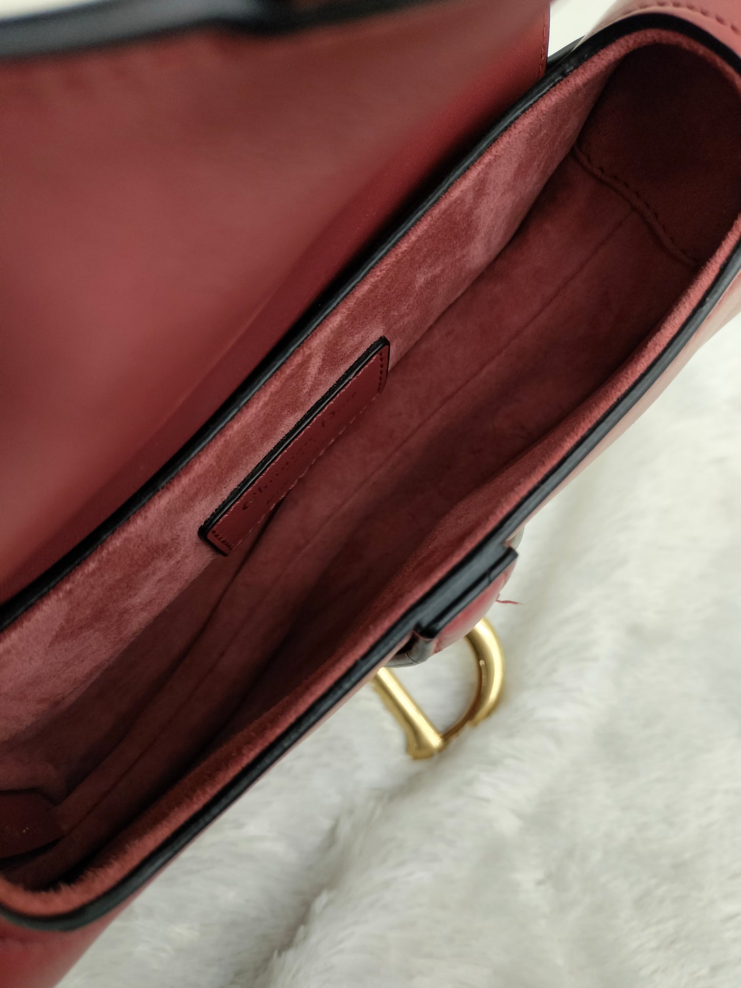 Dior Saddle Small Calfskin Pink Coral GHW