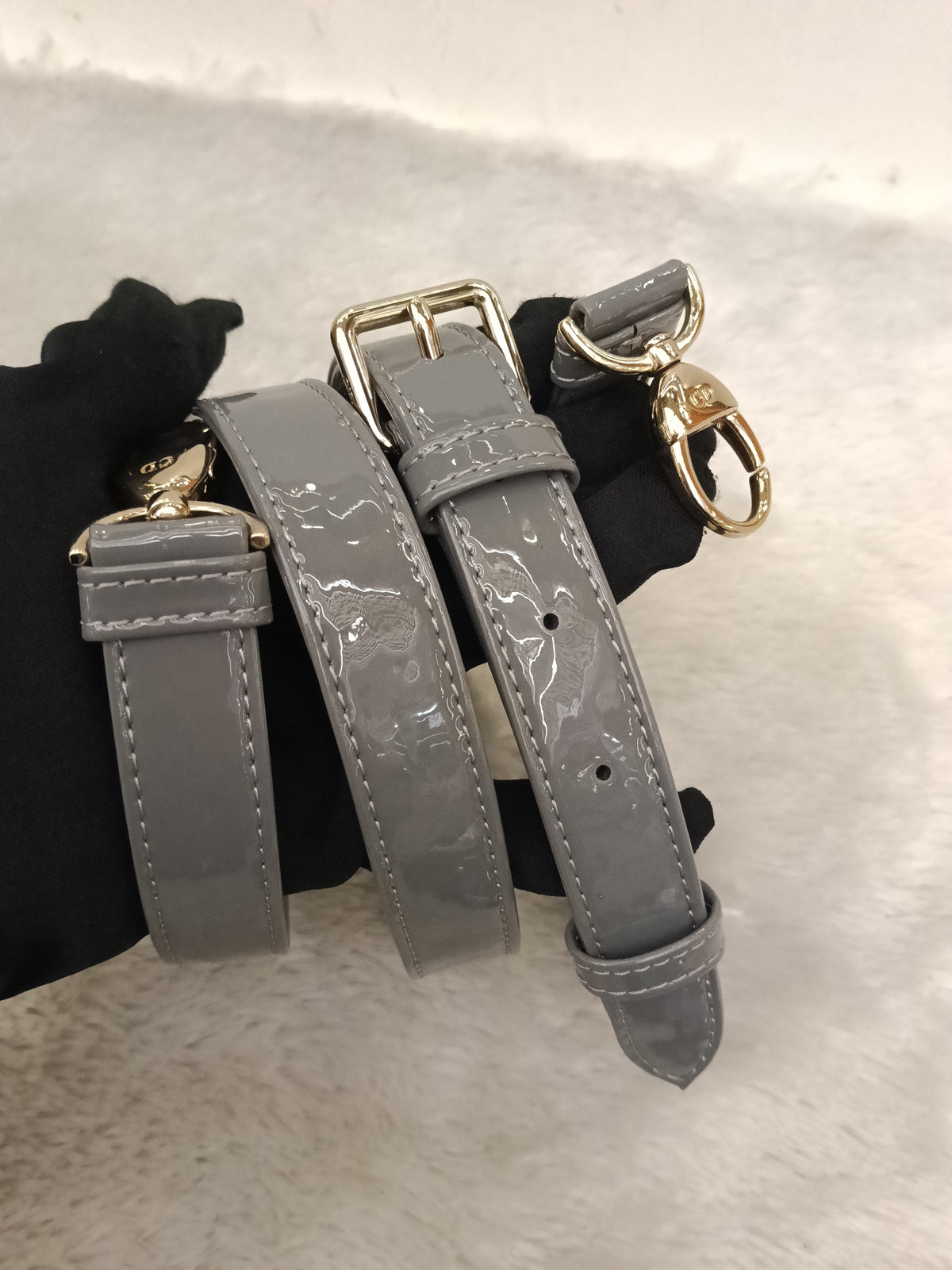 Lady Dior Small Patent Grey GHW 2021