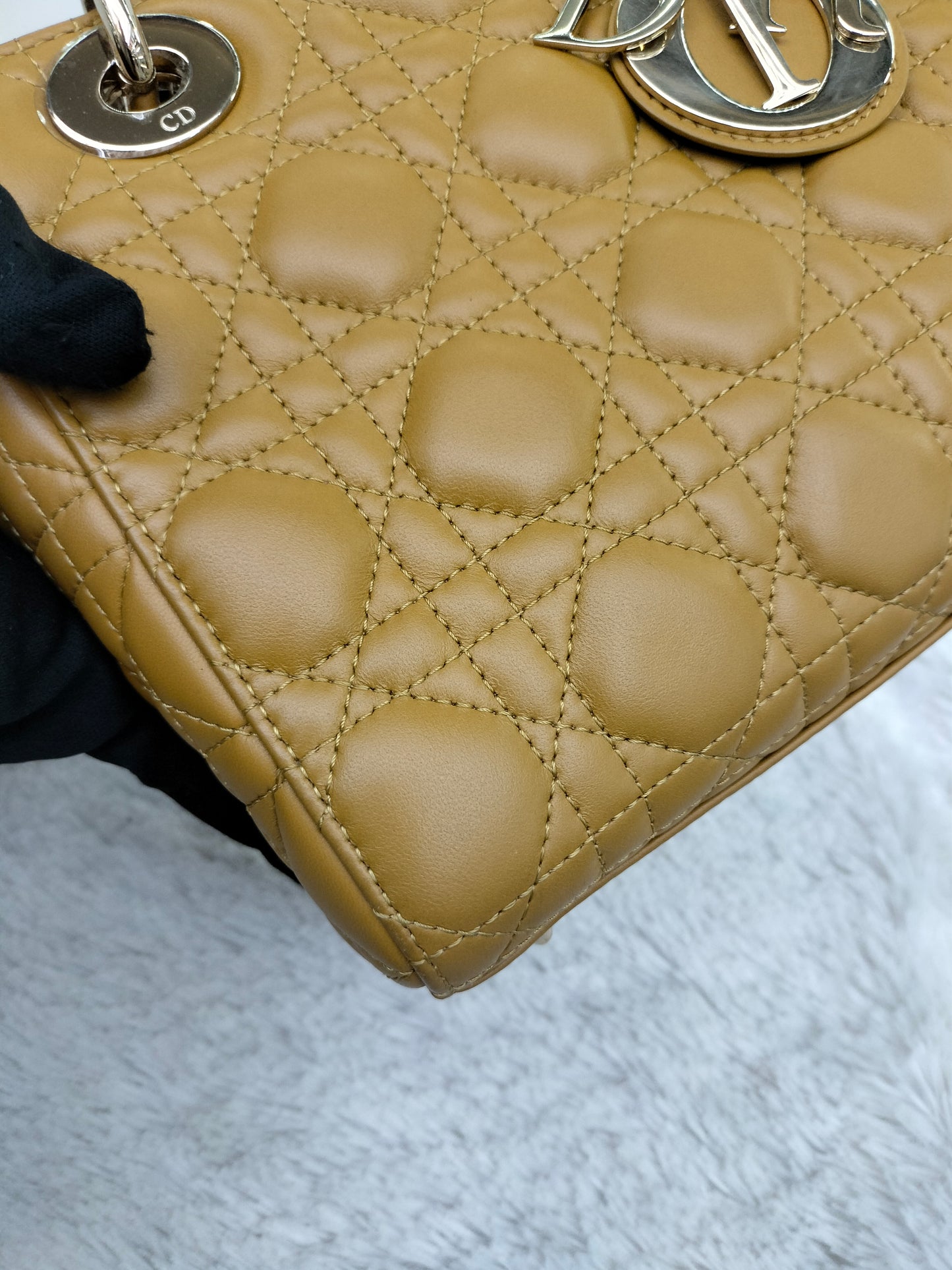 Lady Dior Small Amber Yellow GHW 2019