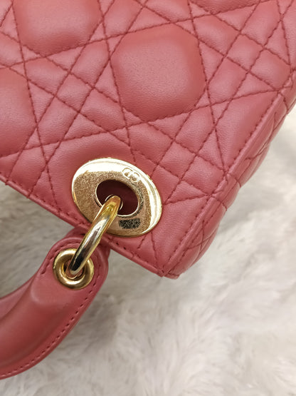 Lady Dior Mini Lamb Pink GHW 2019