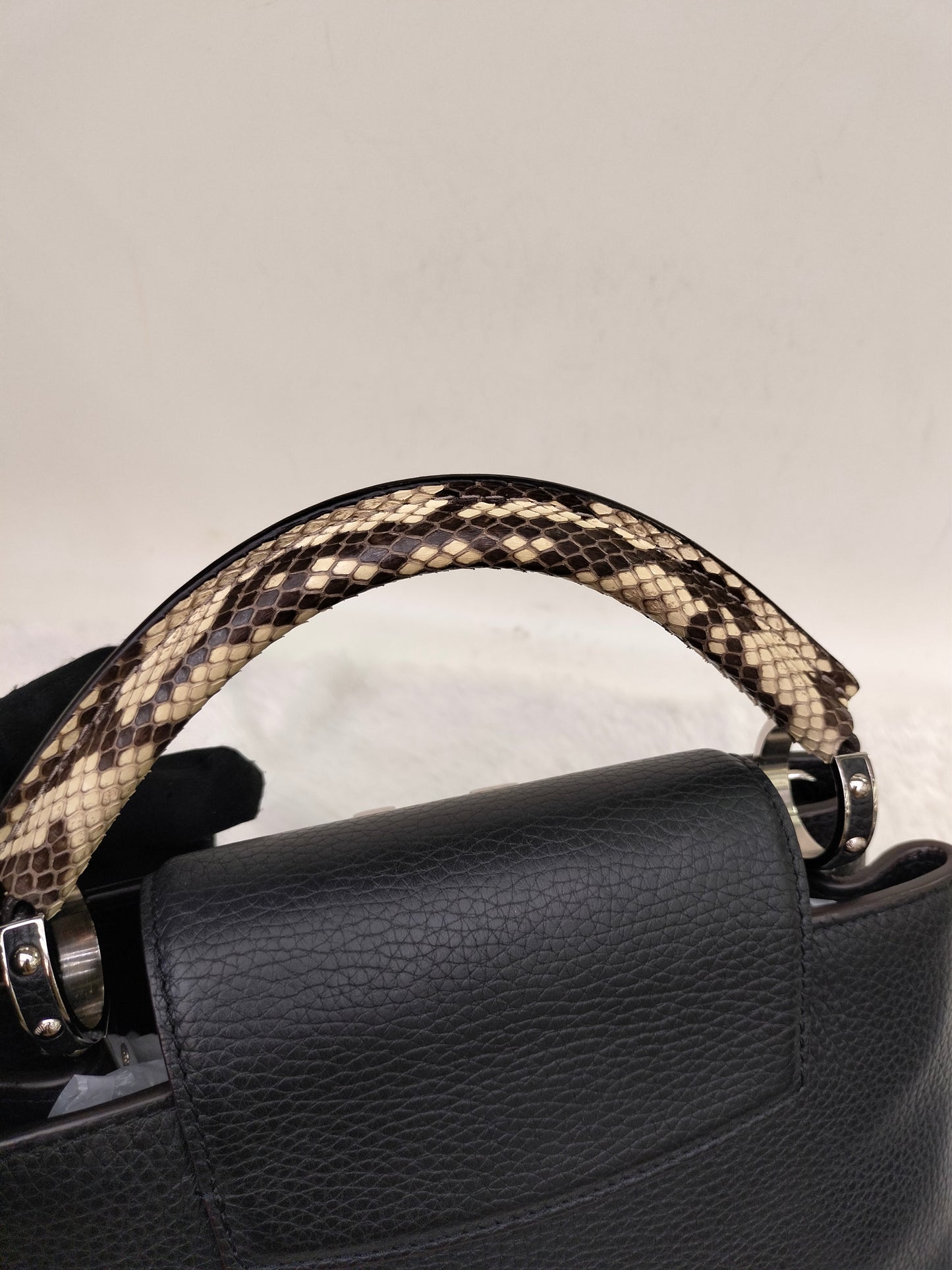 LV Capucines BB Black Handle Python 2018