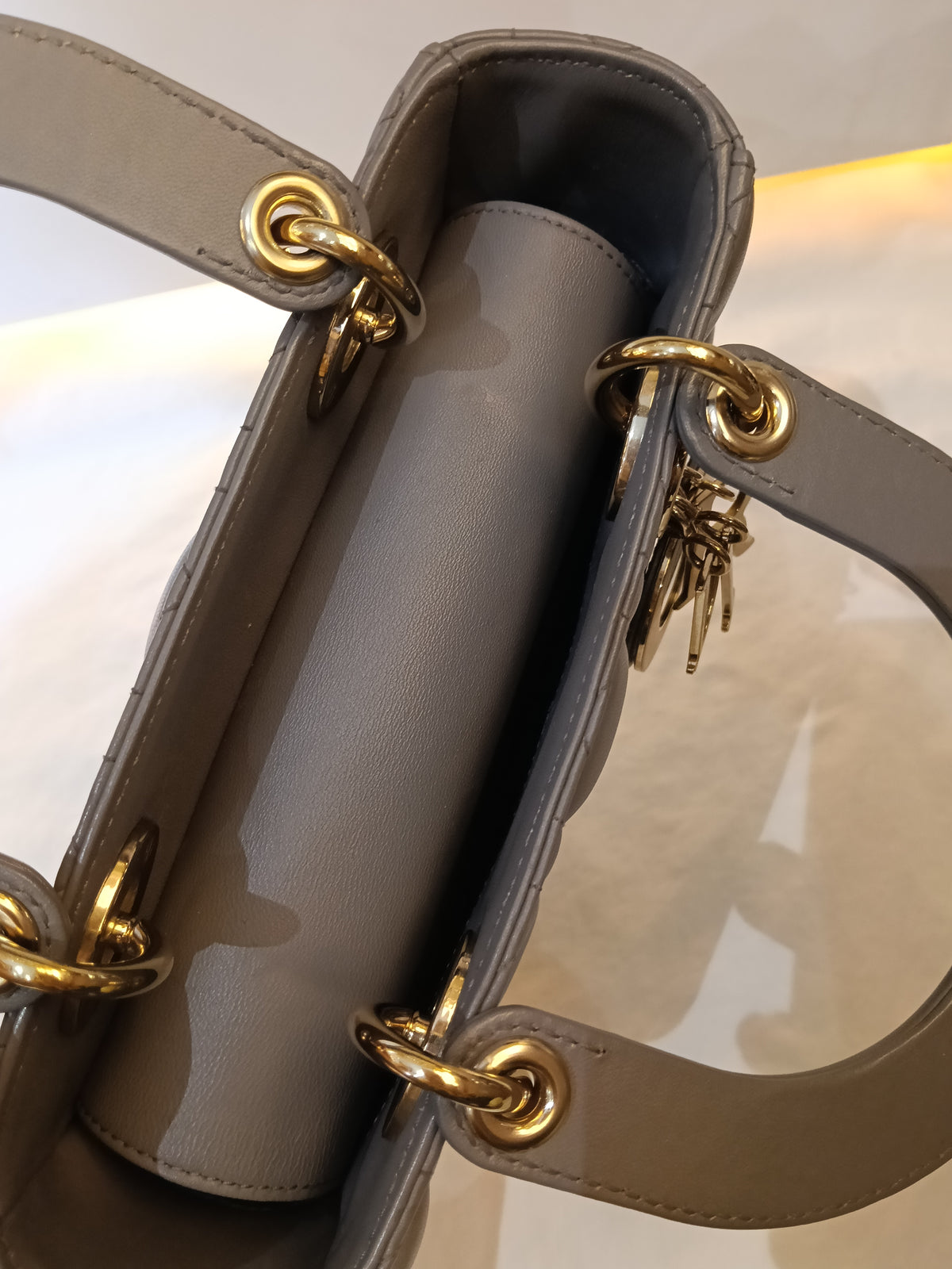 Lady Dior Small Lamb Grey GHW 2019