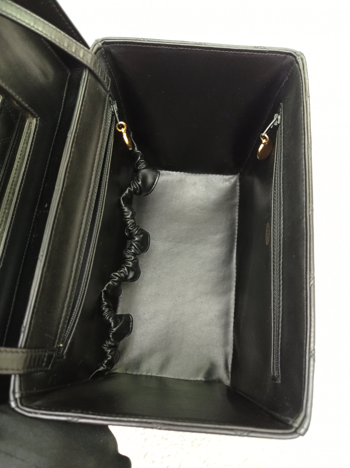 Chanel Vanity Case Box Large Lamb Black Vintage GHW #3