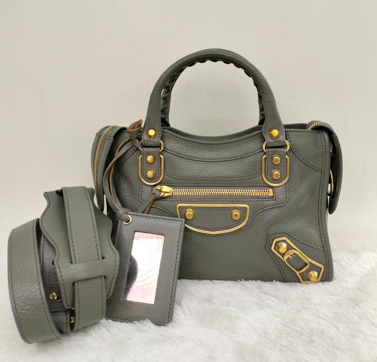 Balenciaga Mini City Edge Grey GHW