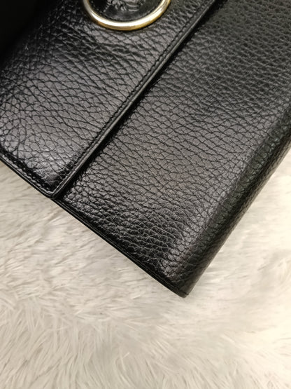 Gianni Versace Medusa Trifold Wallet Grained Black GHW