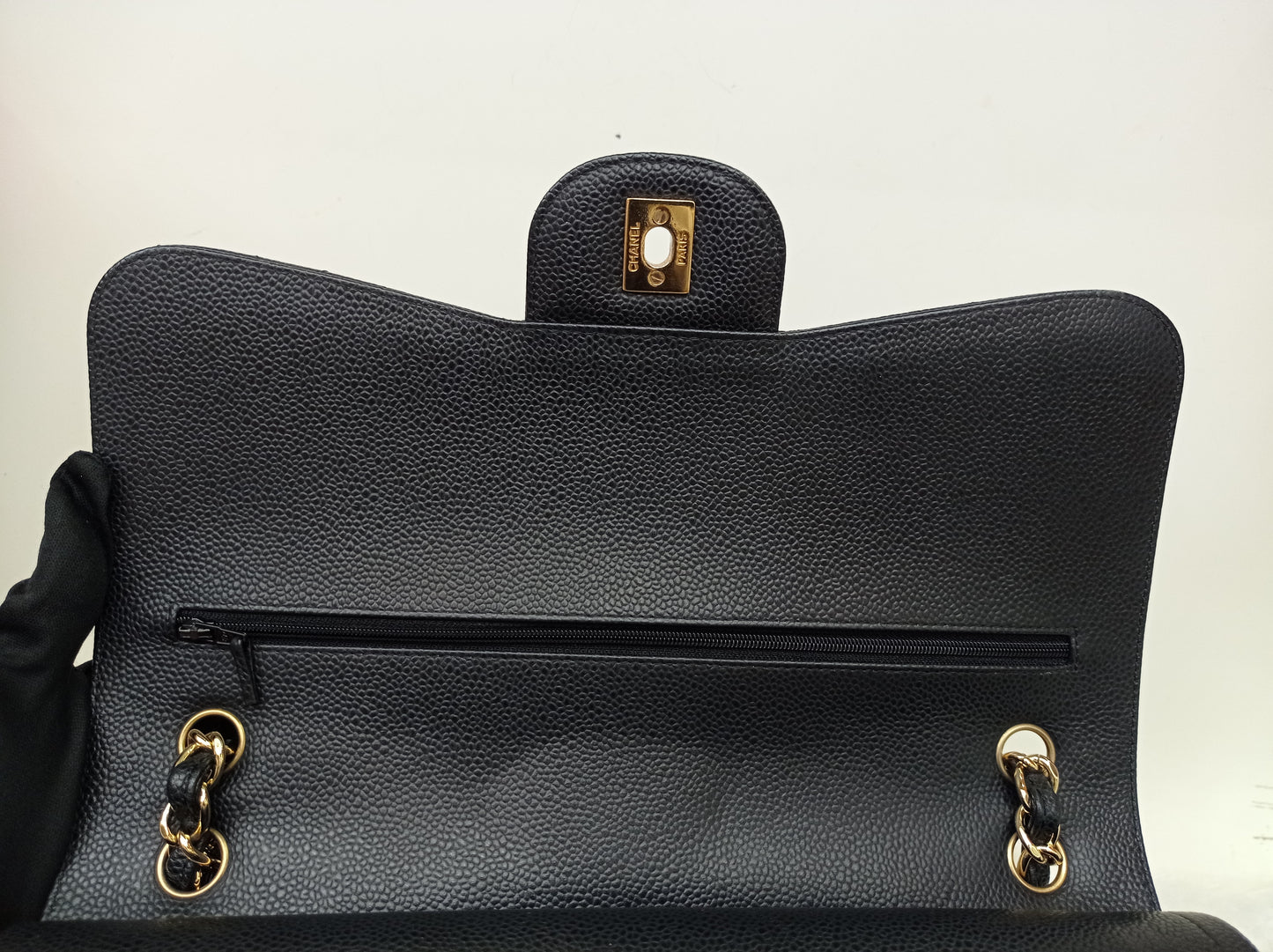 Chanel Jumbo Caviar Black GHW DF #17