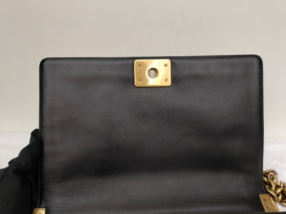 Chanel Boy 28 Calfskin Black RGHW #19