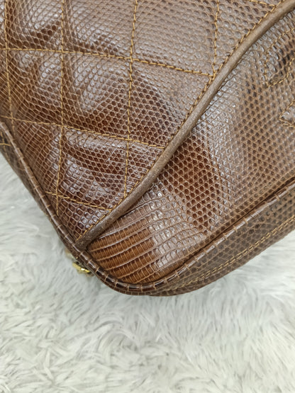 Chanel Camera Tassel Lizard Brown GHW #0