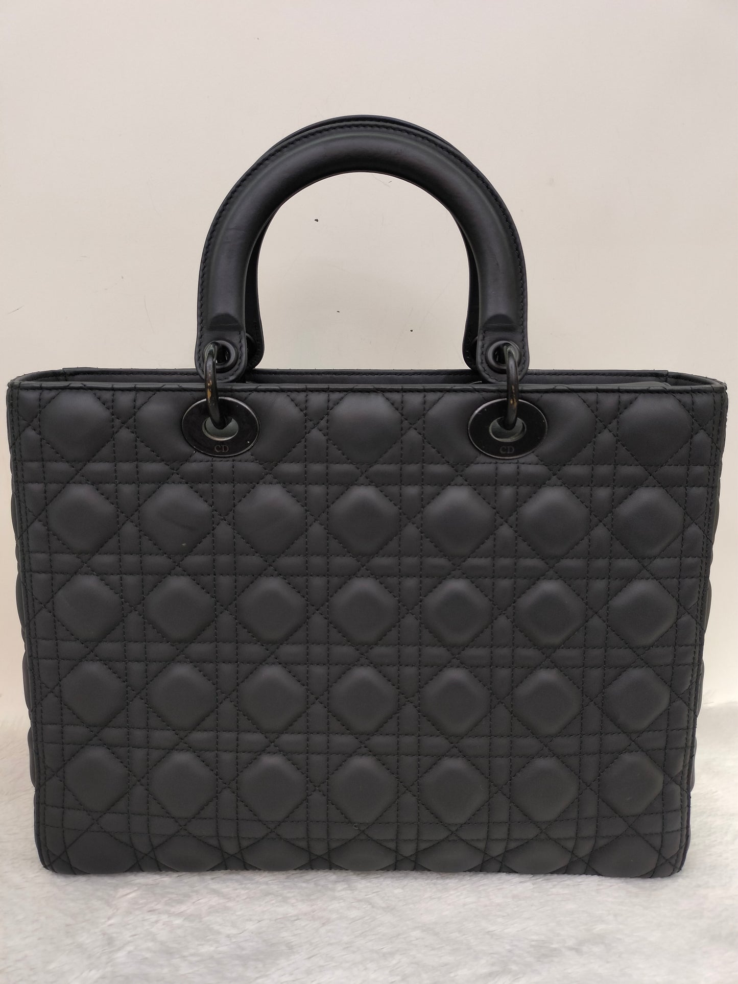 Lady Dior Large Ultra Matte All Black 2019