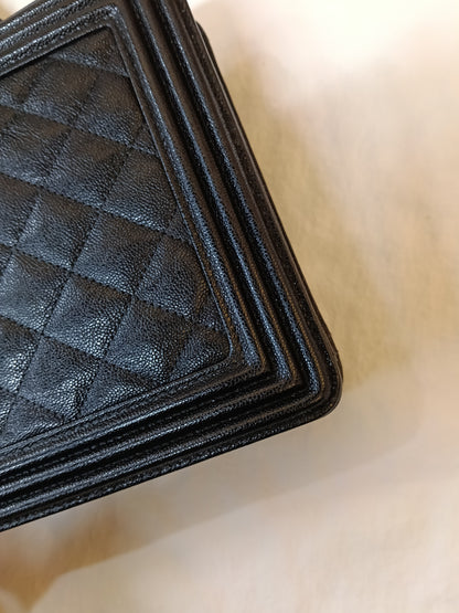 Chanel Boy Vertical Caviar Black GHW #26