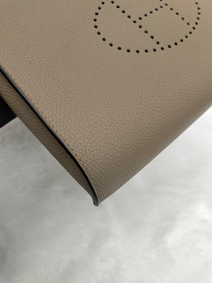 Hermes Videpoches Togo Sangle Wool Beige Marfa PHW #B