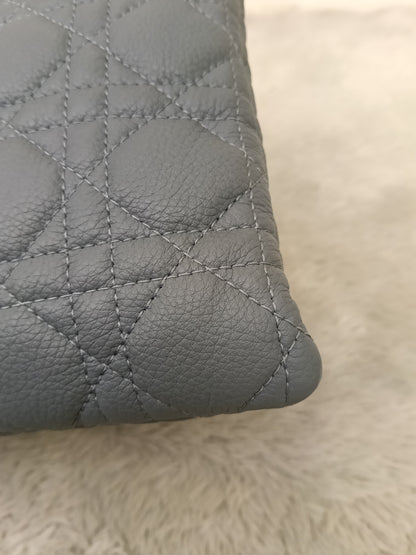 Dior Caro Daily Pouch Supple Cannage Calfskin Cloud Blue GHW 2022