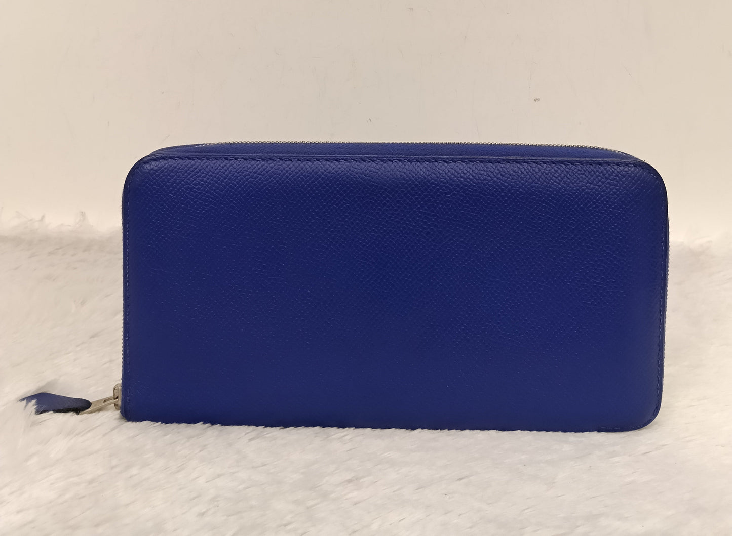 Hermes Azap Long Wallet Epsom Blue Saphire PHW #P square