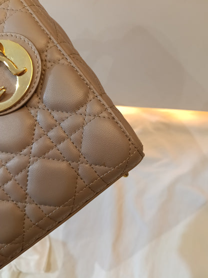 Lady Dior Small Lamb Taupe GHW 2016