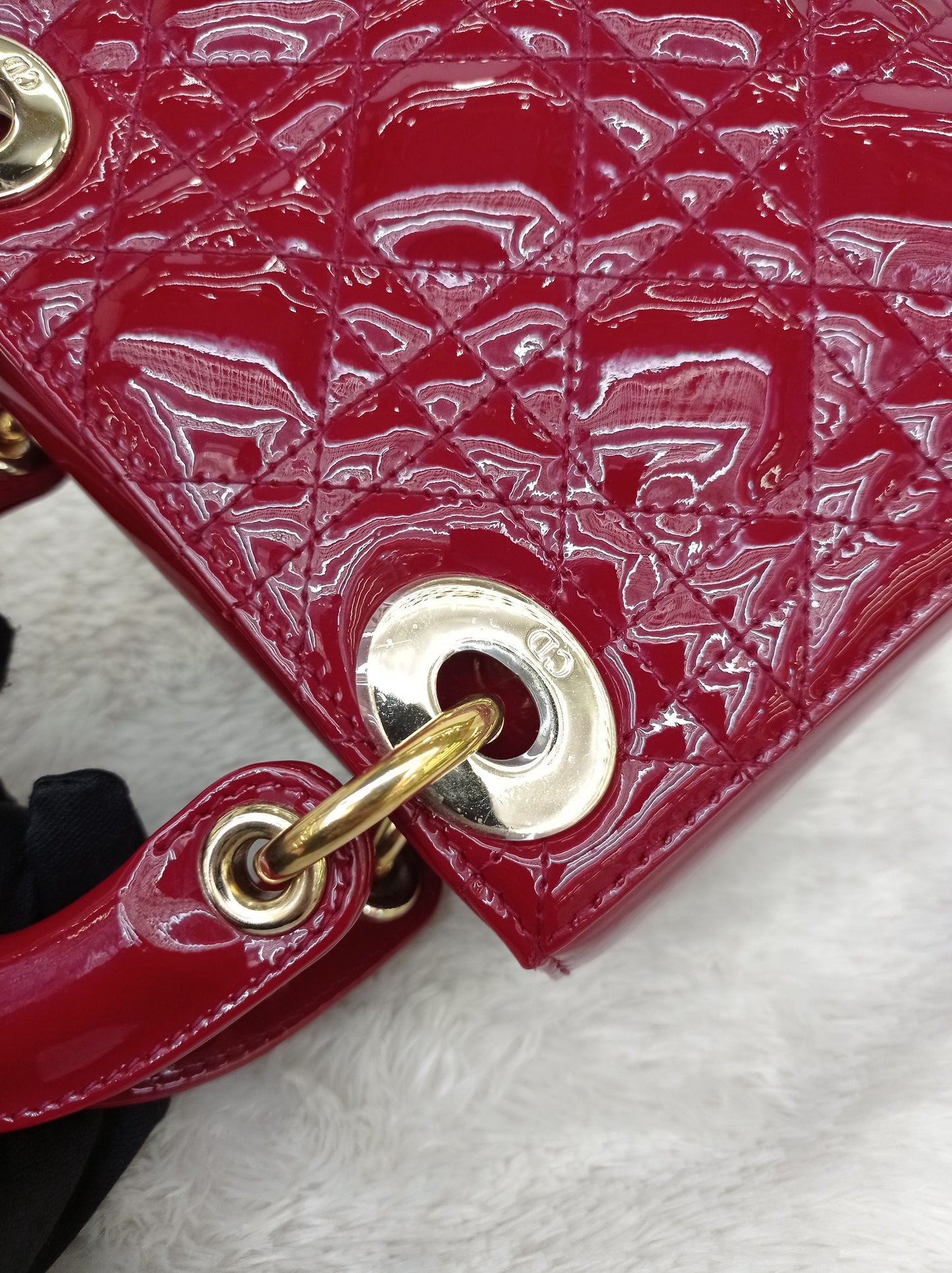 Lady Dior Mini Patent Red GHW 2018