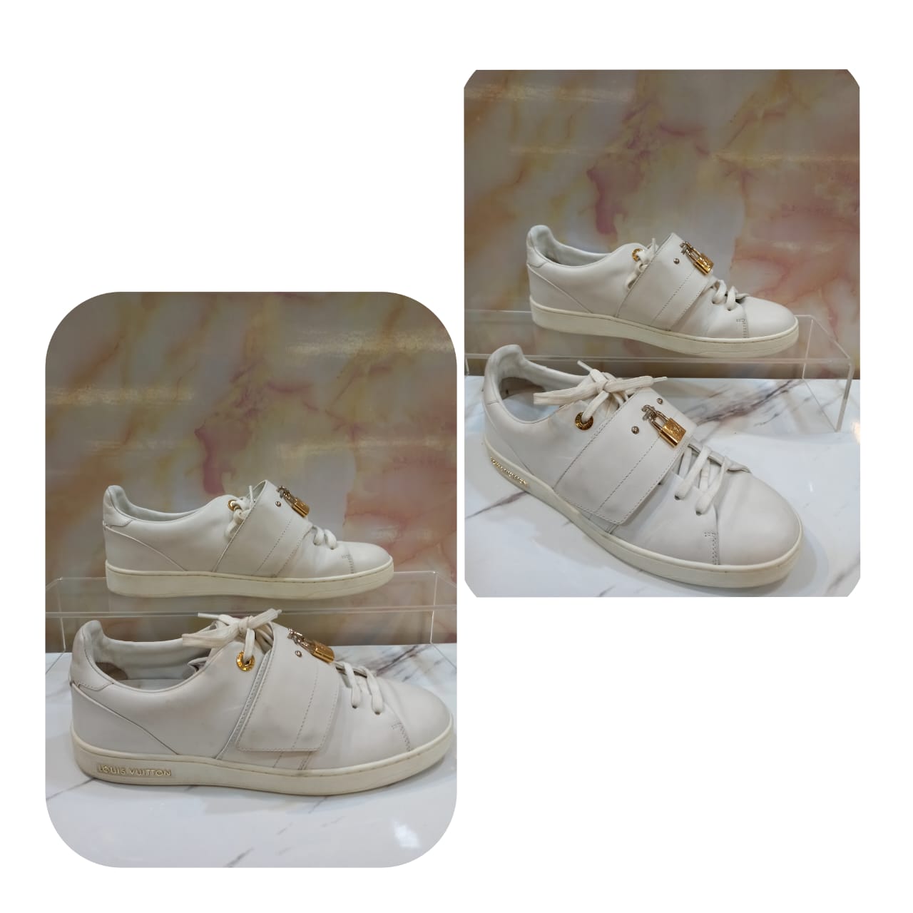 Lv Frontrow Sneakers Trainers White Size 39