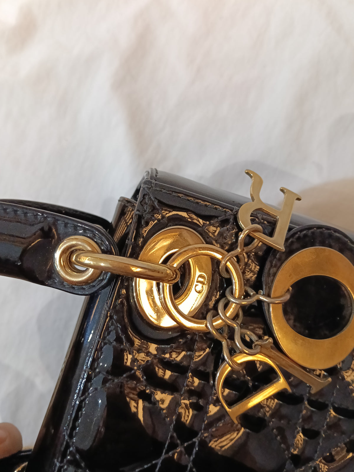 Lady Dior Mini Patent Black GHW 2019