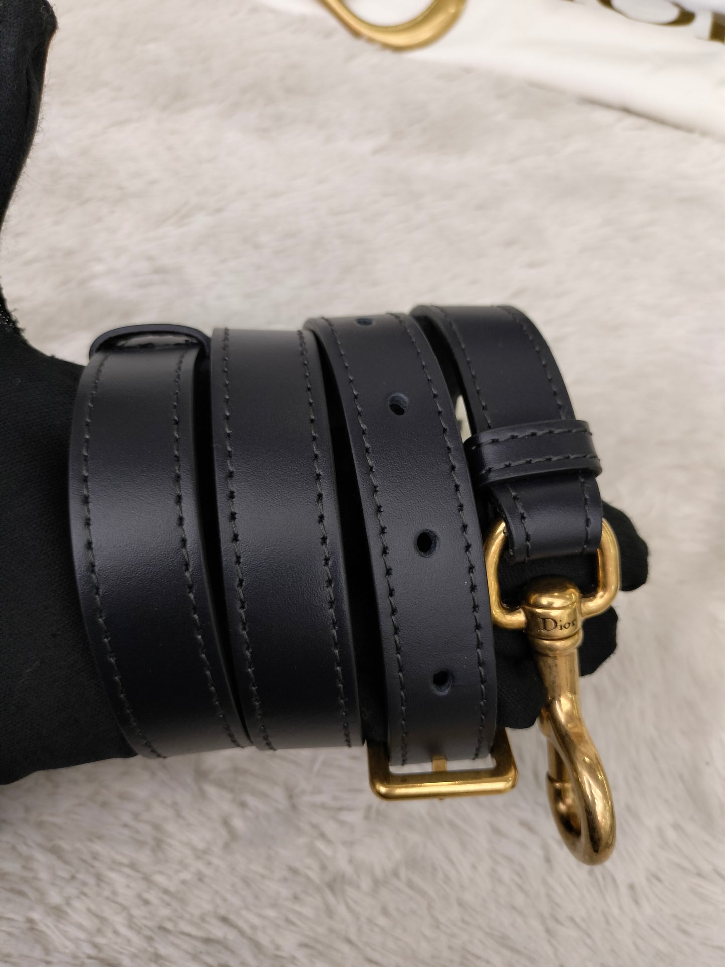 Dior Saddle Medium Oblique Navy GHW 2023