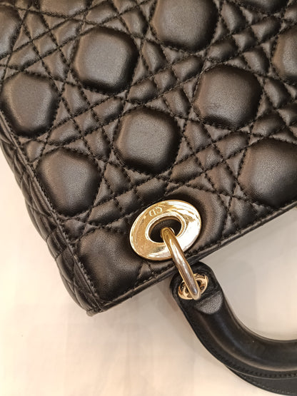 Lady Dior Small Lamb Black GHW 2019
