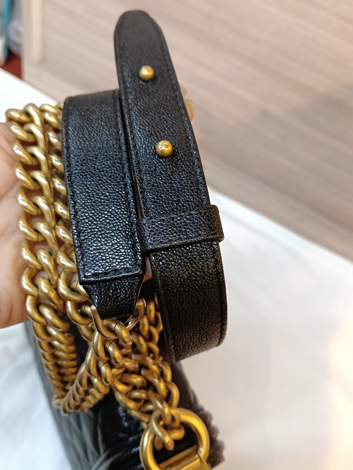 Chanel Boy Vertical Caviar Black GHW #26