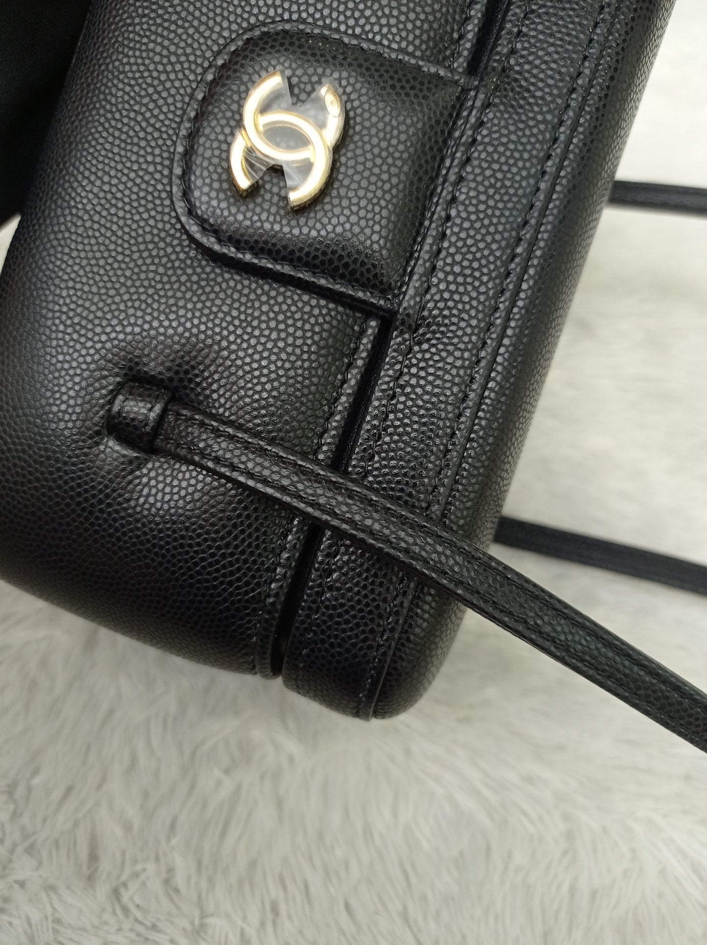 *NEW* Chanel Preppy Coco Long Vanity with Straps Black Caviar GHW (CHIP)