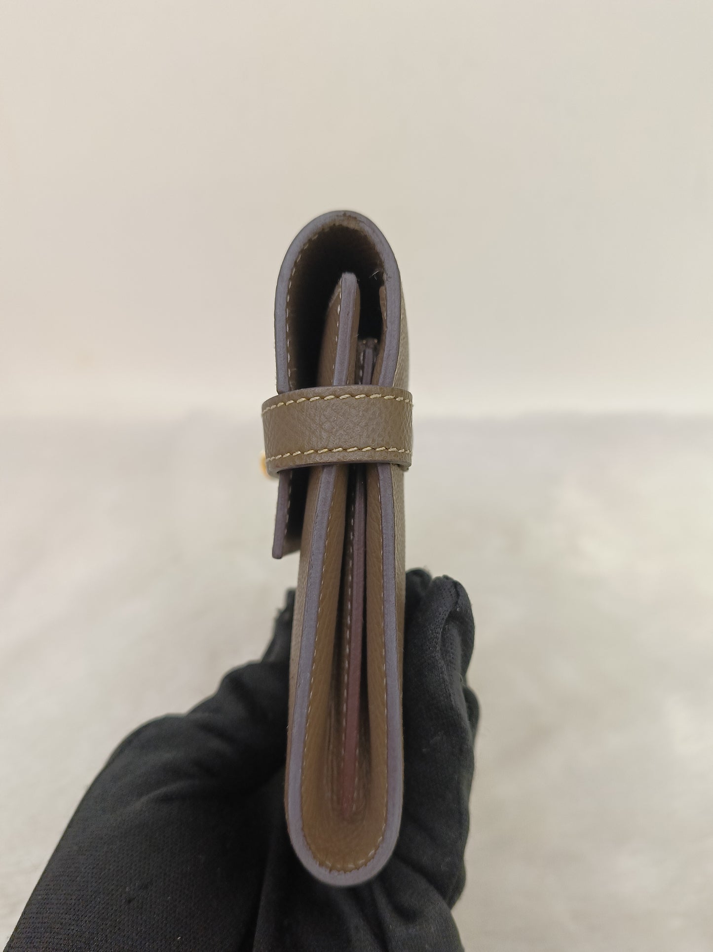 Hermes Kelly Wallet Epsom Etoupe GHW #D