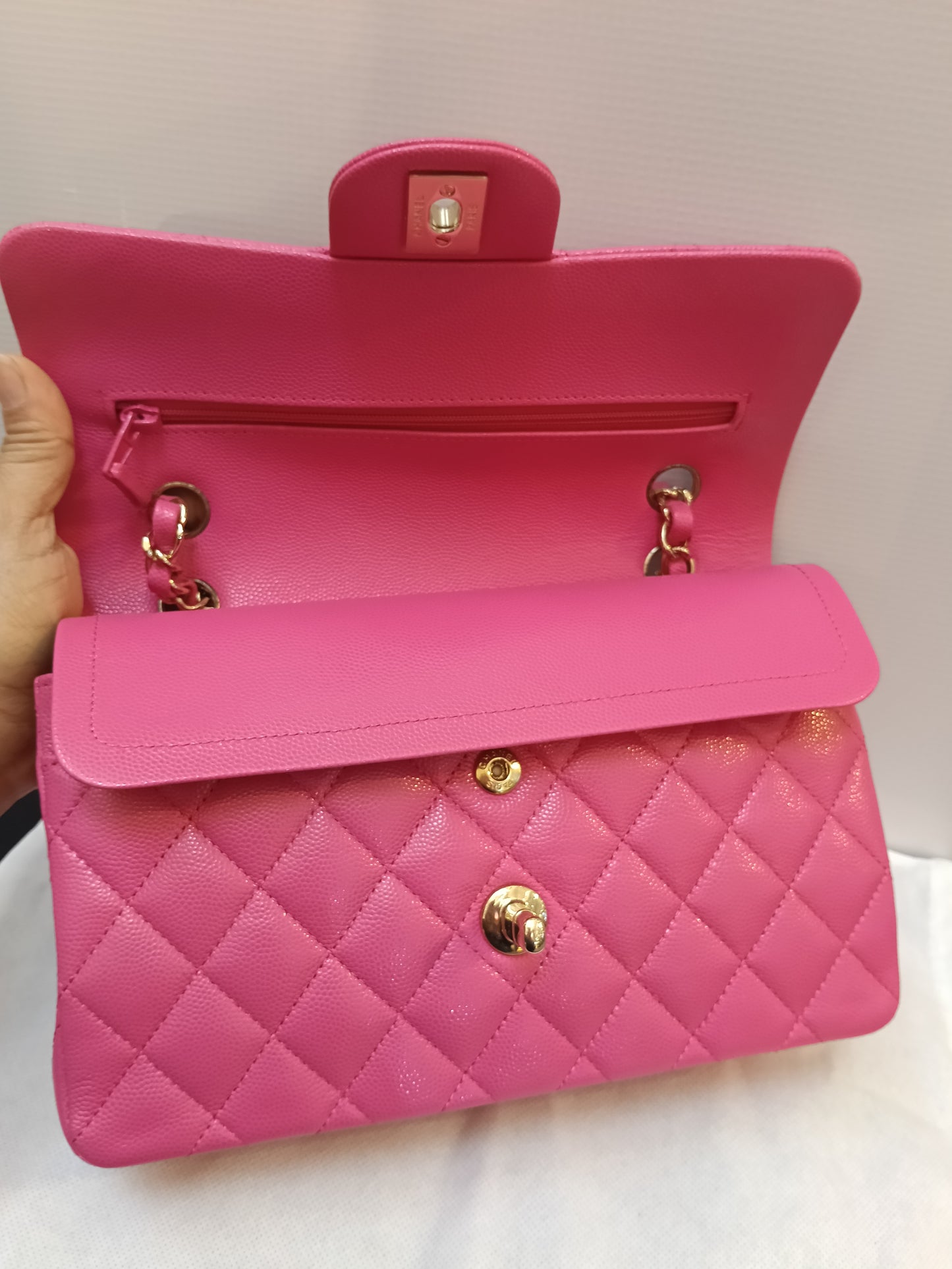 Chanel Small Caviar Pink LGHW (CHIP)