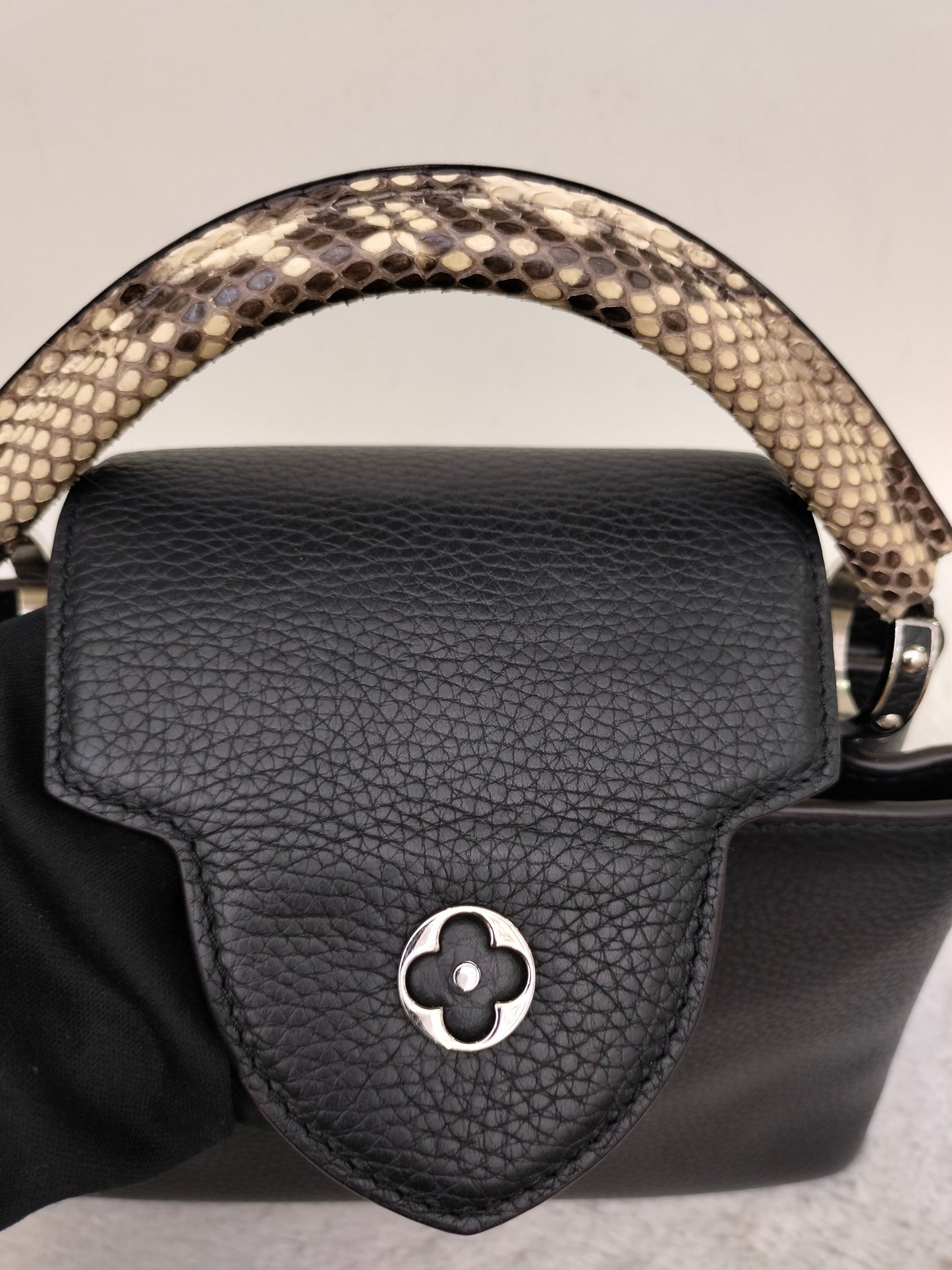 LV Capucines BB Black Handle Python 2018