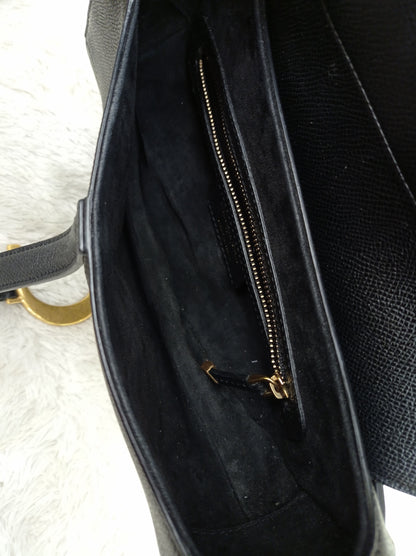 Dior Saddle Medium Grained Black GHW 2021