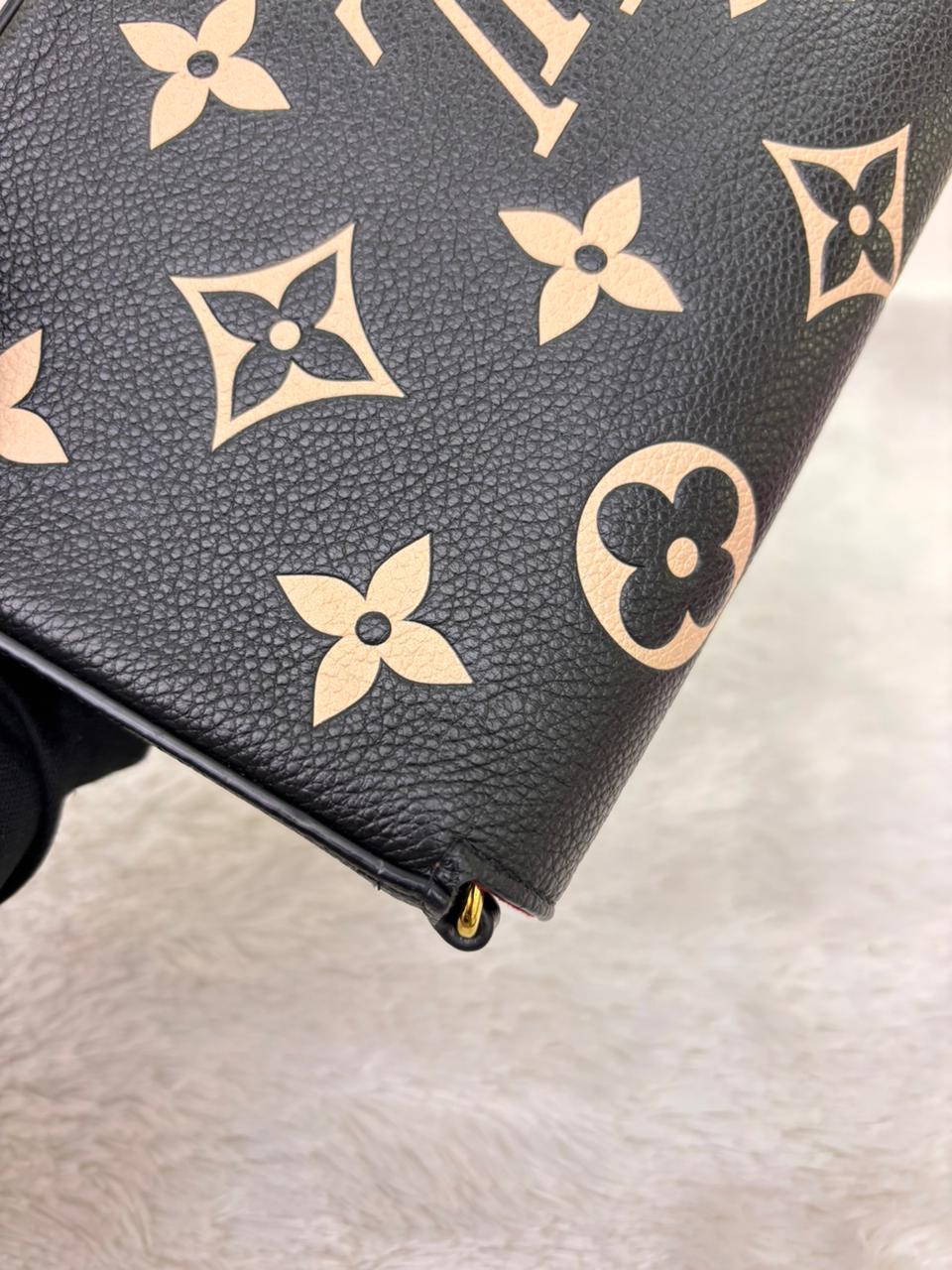 LV Pochette Felicie Monogram Empreinte Noir Beige (CHIP)