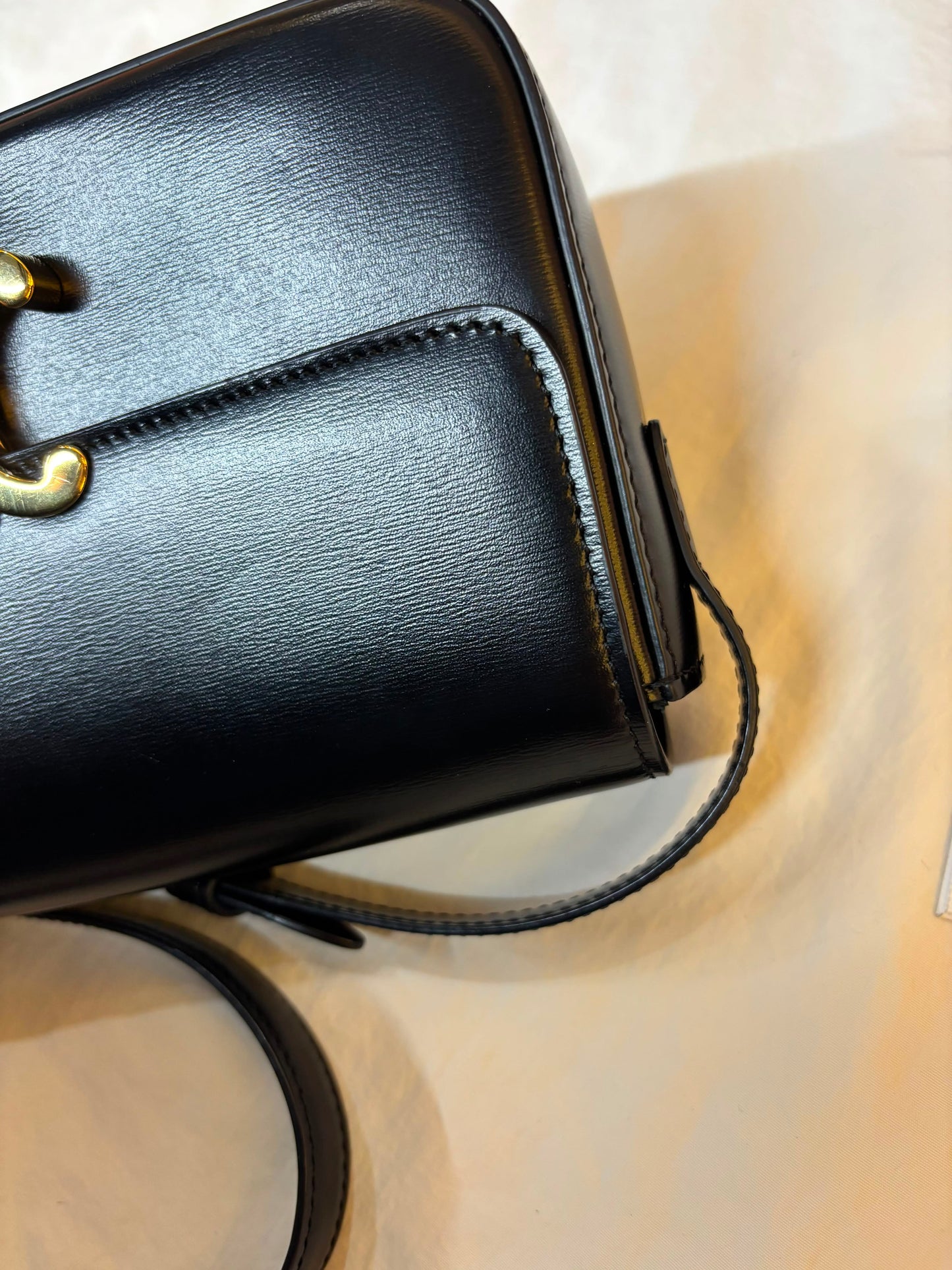 Celine Triomphe Shoulder Calfskin Black GHW 2022