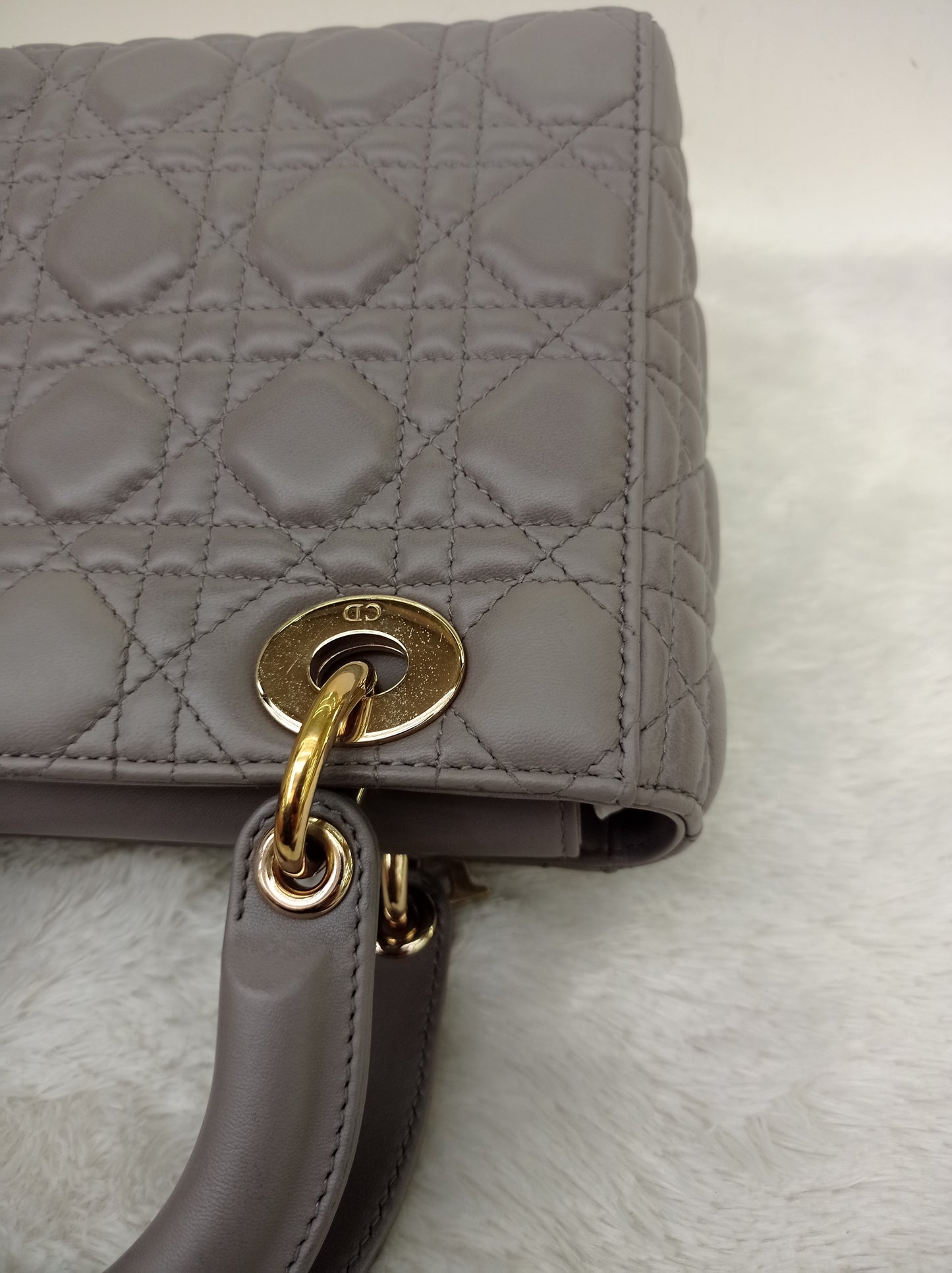 Lady Dior Small Lamb Grey GHW 2019