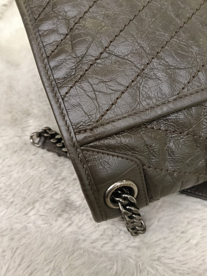 YsL Niki Medium Calfskin Grey RHW 2020