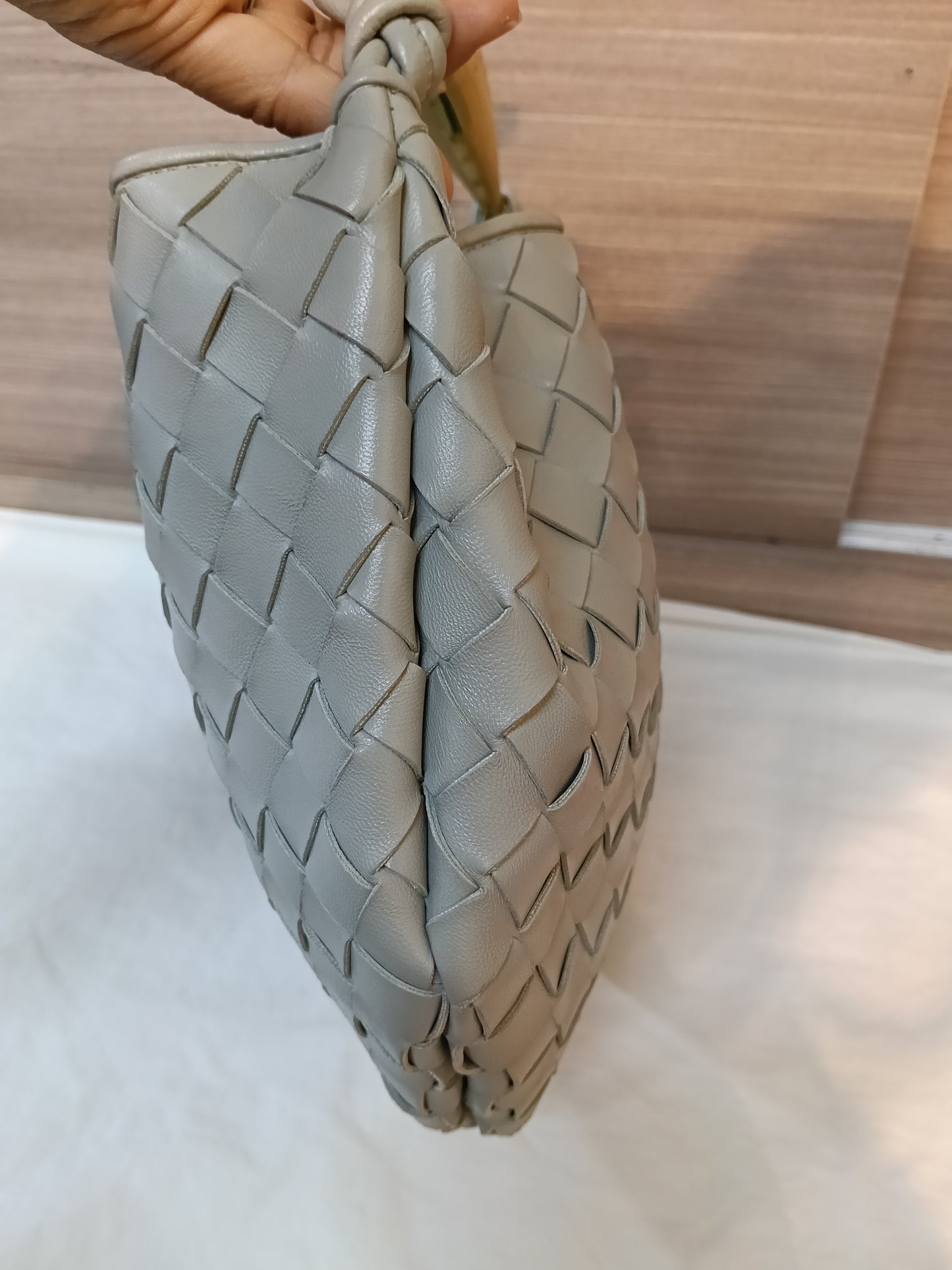 Bottega Veneta Sardine Top Handle Grey GHW