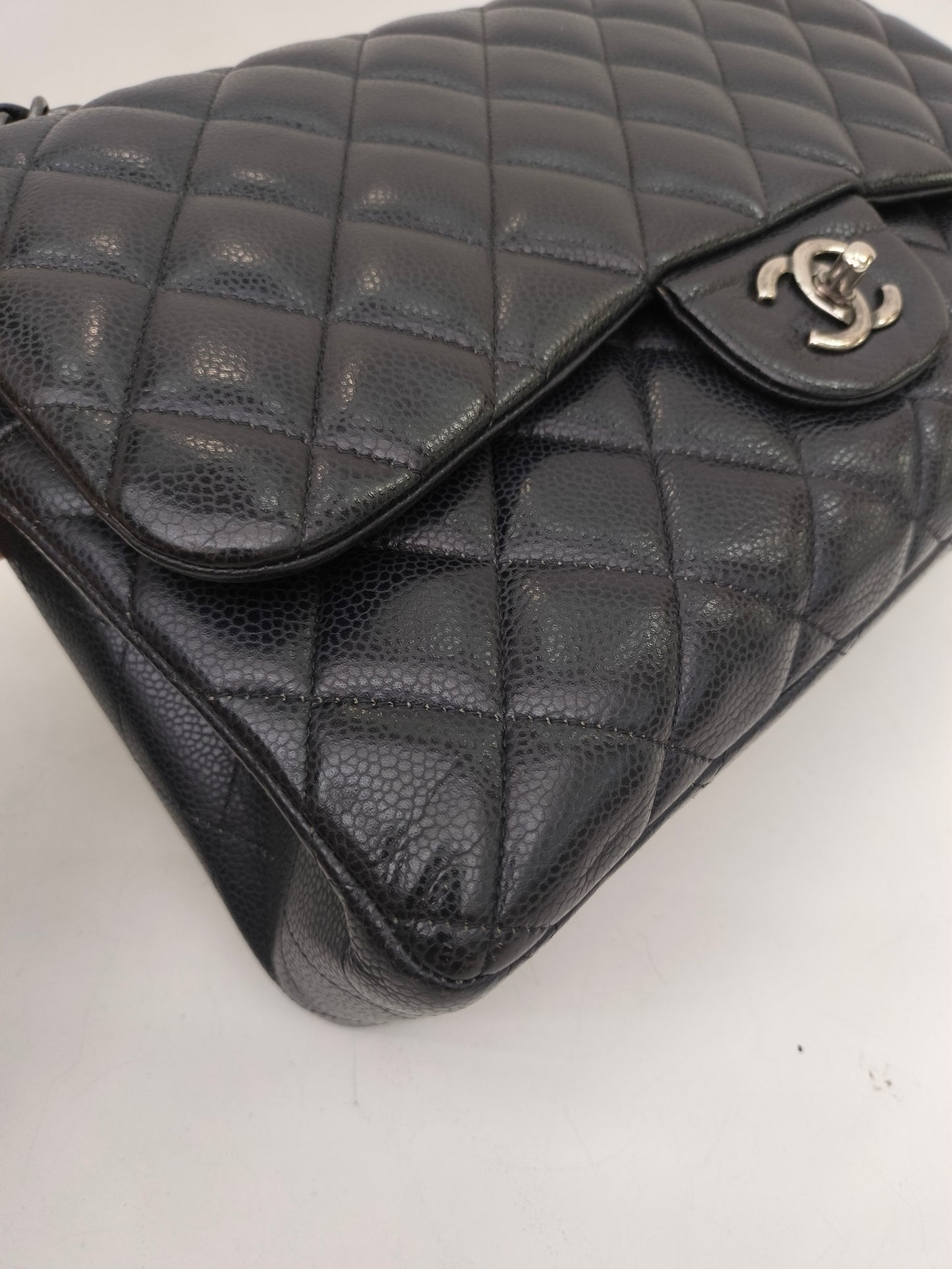 Chanel Jumbo Caviar Black RHW DF #21