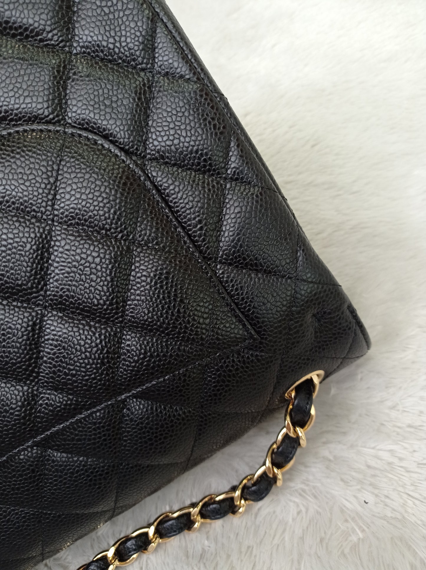 Chanel Jumbo Caviar Black GHW DF #24
