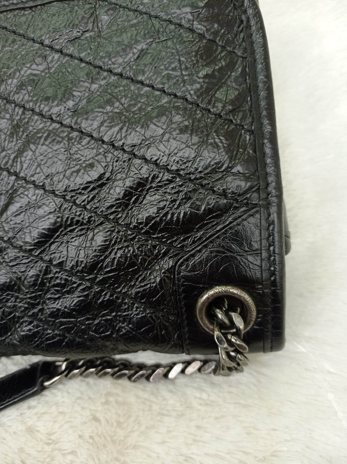 YsL Niki Medium Calfskin Black RHW 2018